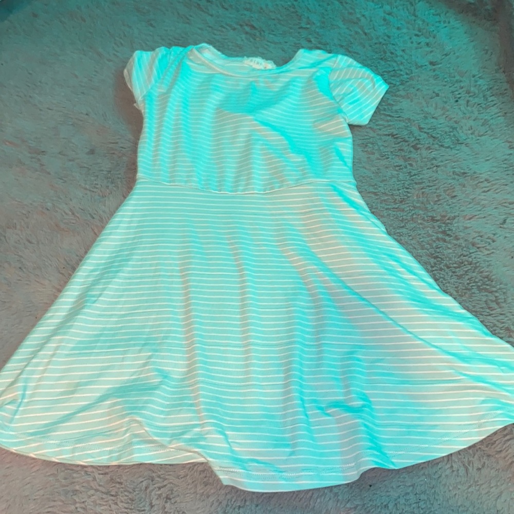 green striped dress